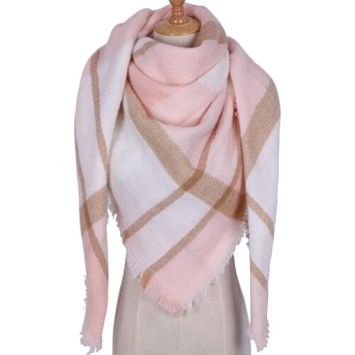 2017 Fashion Winter Warm Blanket Scarf For Women New Style Square Plaid Tartan Cashmere Scarves Luxury Brand Designer Wraps