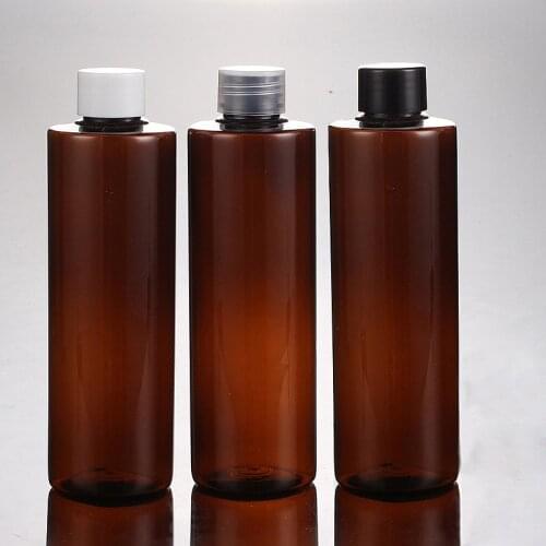 24pcs/lot 250ml Plastic packaging bottle Sample sample bottle PET plastic Cosmetic bottle with screw cap