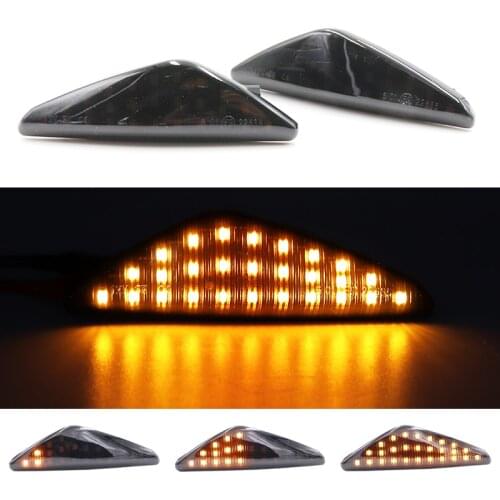 2X Smoke Lens Led Dynamic Side Marker Turn Signal Light Sequential Blinker Light For BMW X5 E70 X6 E71 E72 X3 F25 Amber Car Lamp