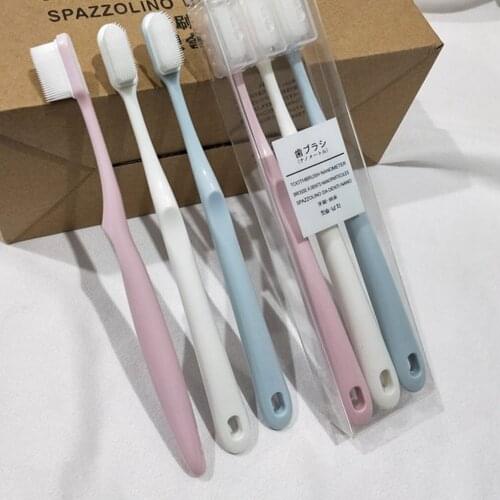 3PCS Soft Toothbrush Adult Silicone Nano Tooth Brush Soft Brush Oral Care Nano-antibacterial Toothbrush Oral Cleaning Tool