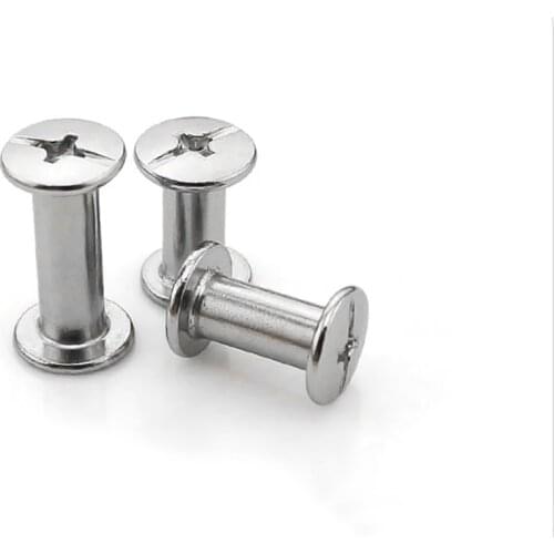 30sets 6mm-100mm length Rivets Plating nickel screw ledger Suitcase screw Lash rivets Photo album docking screw menu