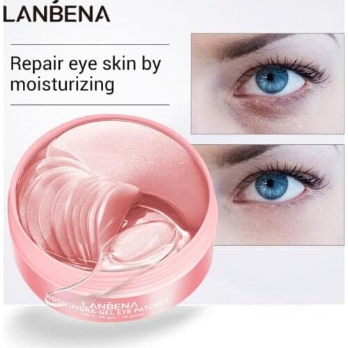 60 Pcs/30 Pairs Lady Eye Mask Rose Hydra Gel Soothing Eye Muscle Moisturizing Eye Patch Eyes Collagen Remove Puffy LANBENA TSLM1