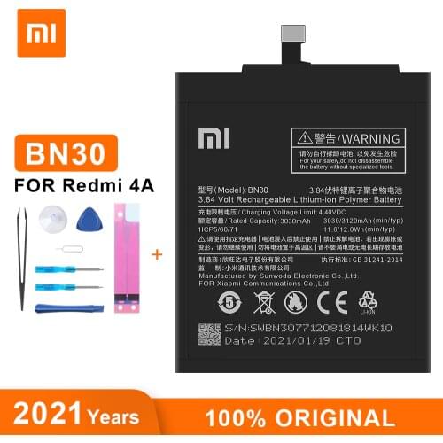 Xiao Mi Original Battery BN30 3120 mAh for Redmi 4A Hongmi 4A High Quality Phone Replacement Batteries