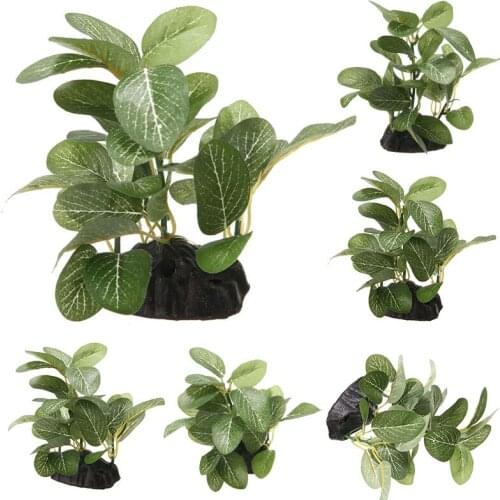 Aquarium Green Tree Plastic Plant Tree Aquarium Underwater Fish Tank Decorations Artificial Ornament 12x11.5x5cm