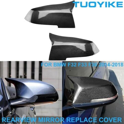 LHD RHD Car Styling Real Dry Carbon Fiber Rearview Rear Side Mirror Cover Cap Shell Trim Replace For BMW F32 F33 F36 2014-2018