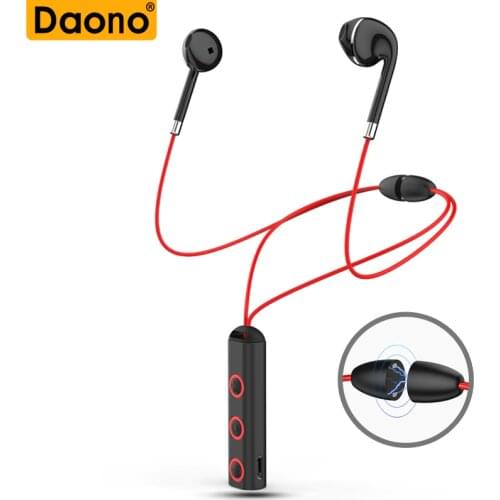 Daono BT313 Bluetooth Headphone Wireless Headset Magnetic Neckband Sport Bluetooth Earphone with Mic for phone iphone xiaomi