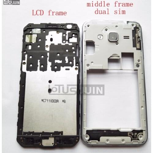 Dual sim Middle Housing Frame Cover + LCD Front Display Frame Bezel for Samsung Galaxy J320 J3 2016