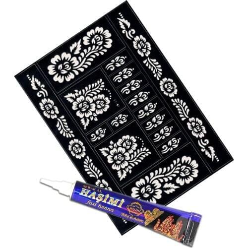 HaşimiDeseli Black Temporary Tattoo Indian henna wedding bride mariage хна henna