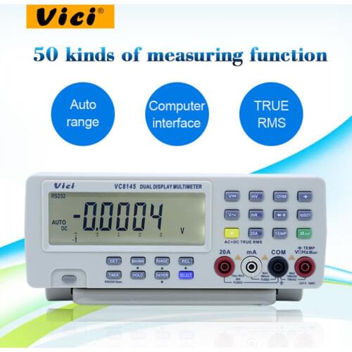 Digital Bench Top Multimeter Temperature Meter Tester PC Analog 80,000 counts Analog Bar Graph w/ 23 segments DMM VICH VC8145