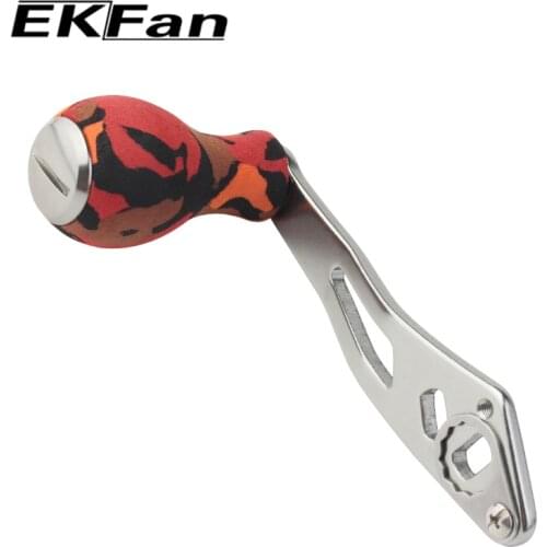 EKfan Camouflage Color 8*5mm Hole Aluminum Alloy Fishing Reel Handle for Baitcasting Fshing Reels Rocker Knob Fishing Reel