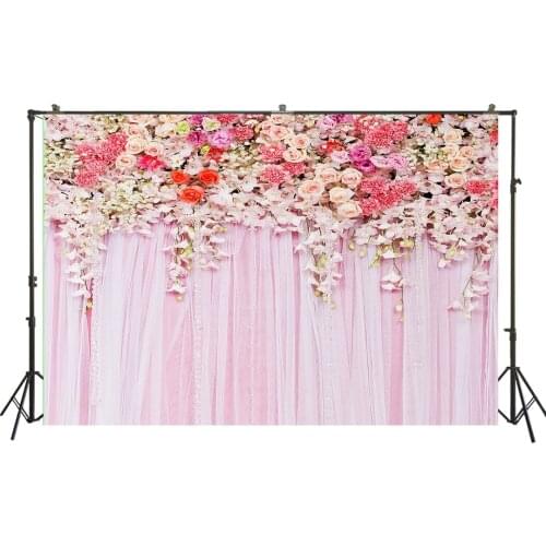 HUAYI Photography Background Wedding Backdrops Flowers Wall Vinyl Baby Shower Birthday Party Child Studio Photo Backdrop W-083
