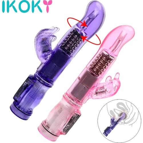 IKOKY Clitoris Stimulator G-Spot Massager Erotic Toys Sex Toys for Women Dolphin Dildo Vibrator Dual Vibration Multi-Speed