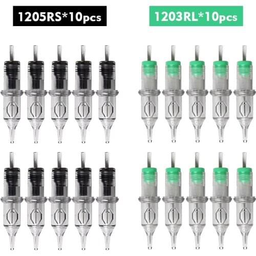 Tattoo Needles Cartridge Accessories 20 pcs Independent Round Liner Shading 01/03/05/07/09/11/14 RL RS Stainless Steel Needle