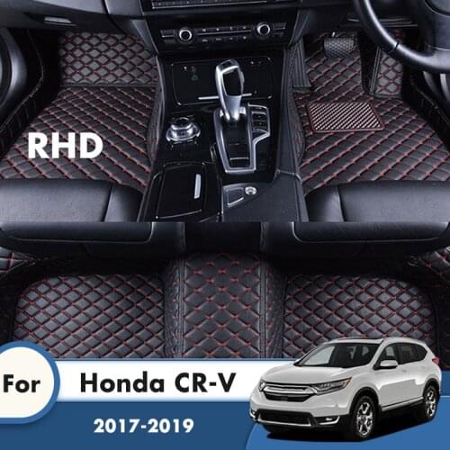RHD Carpets Rugs For Honda CR-V CRV RW 5th Gen 2019 2018 2017 Car Floor Mats Artificial Leather Custom Auto Interior Accessories