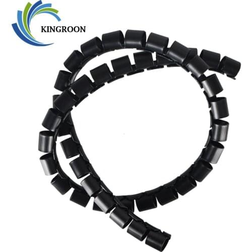 KP3S 5M 10M Spiral Cable Wire Wrap Tube PE Manage Cord Black For 3D Printer Part Wire Protection Tube Winding tube Diameter 8mm