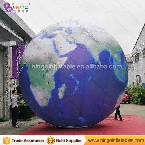 Customized 16 feet inflatable earth globe outdoors 5 meters giant earth balloon inflatable for decoration toys