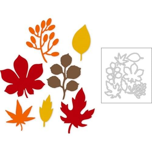 2020 New Autumn Plant Fallen Leaves and Maple Leaf Metal Cutting Dies For DIY Making Album Greeting Card Scrapbooking No Stamps