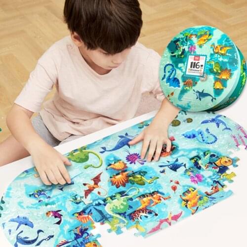 Educational Kid‘s Dinosaur Jigsaw Toy Boy And Girl Early Education 246pcs Jigsaw Toy Gift 59*30cm Jigsaw Puzzle World History