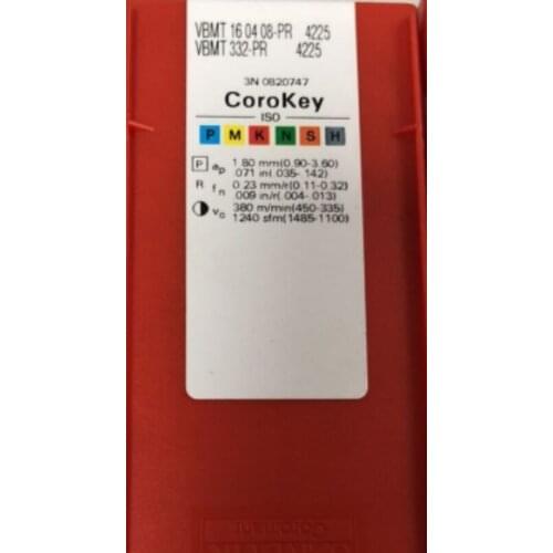 ORIGINAL 10PCS CARBIDE INSERT VBMT160408-PR4225