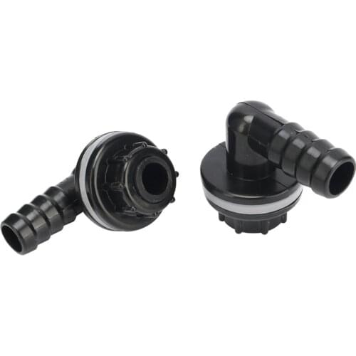 Garden Irrigation 3/8" to 14mm 90 Degree Elbow Connector Water Tank Fish Tank Aquarium Drainage Adapter Fittings 2 Pcs