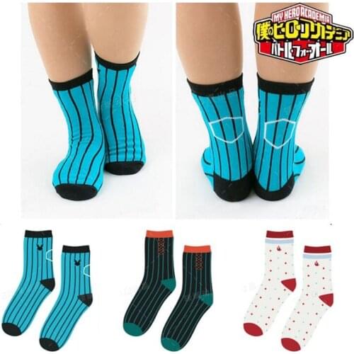Anime My Hero Academia Cosplay Men Fashion Women Boku no Hero Academia Cotton Stockings 3 Pairs Short Tube Socks