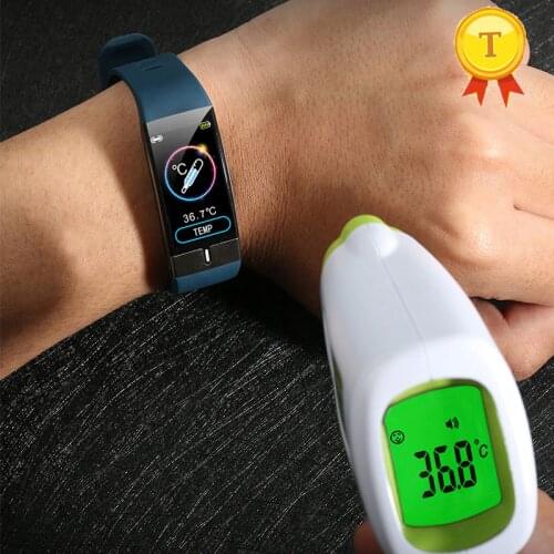 Student Body heat Temperature ECG ppg Smart watch man Fitness Tracker band Bracelet Heart Rate blood pressure sports SmartWatch
