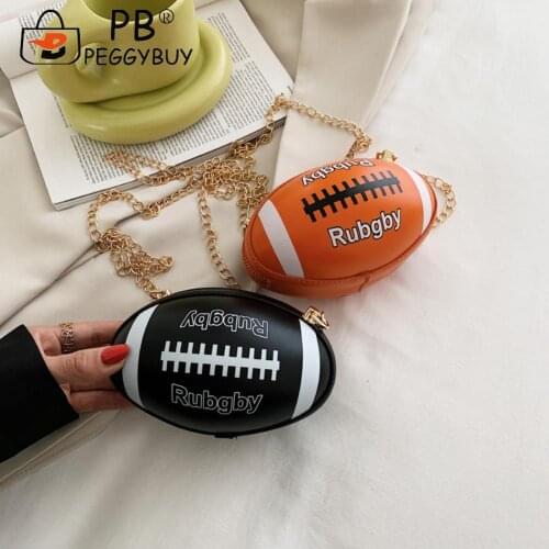 Women Bags Luxurious Chains Messenger Bag Vintage Women PU Leather Rugby Messenger Bag Casual Chain Candy Color