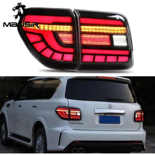 LED Car Taillight Tail Lamp Brake Reversing Reverse Rear For Nissan Patrol Y62 2008 - 2017 2018 2019 Reflector Back Turn Signal