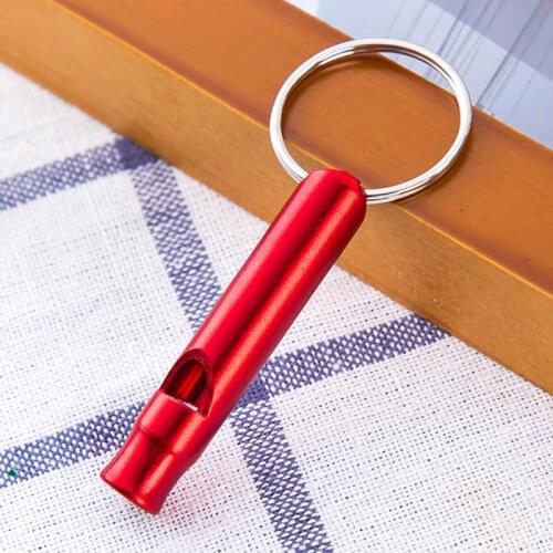 Outdoor Survival Whistle Lifeguard Whistle Aluminum Alloy Survival Whistle Referee Whistle With Rope Child Whistle Outdoor tools