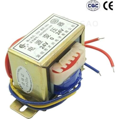 EI57 Power Transformer Output Voltage 20W AC 6V 9V 12V 15V 18V 24V 36V Copper Core Input 220V/380V Single/Dual Voltage Copper