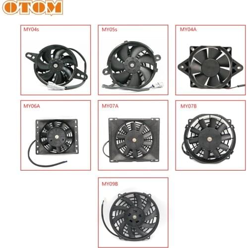OTOM Universal Motorcycle Cooling Fan Dirt Pit Bike ATV Quad Oil Cooler Water Radiator Electric 12V For KTM Honda Yamaha Kawasak