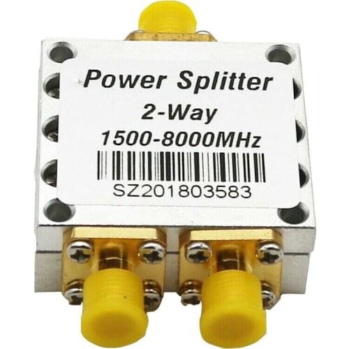 1x RF Coaxial Power Splitter Divider Combiner Signal Booster SMA Female 2-Way 1.5-8GHz
