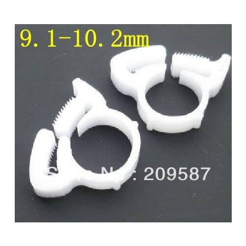 20pcs Nylon Platic White Fuel Hose Cable Wire Tube Clamps Clip For 9.1-10.2mm OD