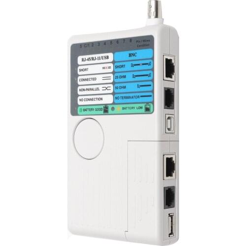 4 In 1 Network Cable Tester RJ45/RJ11/USB/BNC LAN Cable Cat5 Cat6 Wire Tester