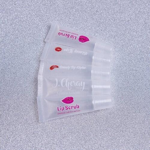 50 pieces of 45x15mm transparent sticker custom white letter makeup eyelash case lip gloss label lipstick personality your logo