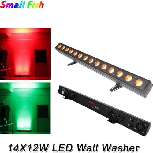 8Pack High Quality 14X12W Indoor Led Wall Washer Light RGBWA-UV 6IN1 Led Bar Lights DMX Mode,Led Stage Light Non-Waterproof IP20