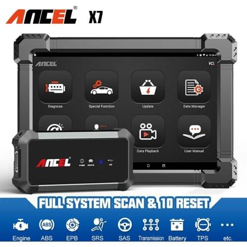 ANCEL X7 Automotive Scanner OBD2 Diagnostic Tool Full System Engine SAS DPF ABS Oil Reset SRS IMMO Multilingual OBD 2 Scan Tools
