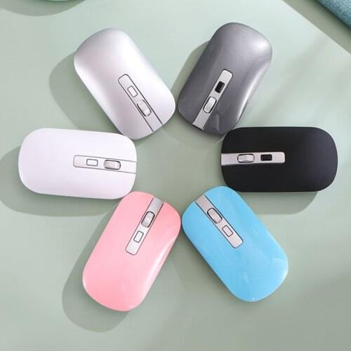 CHYI Bluetooth Wireless Mouse BT5.0 Dual Mode Optical Computer Mause Slim Office PC Silent Mouse Pink For Girls Laptop Macbook