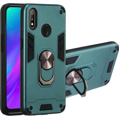 For OPPO Realme 3 Pro Case Hard With Stand Ring magnet shockproof Armor protective Back cover Case for realme 3 3i 3PRO shell