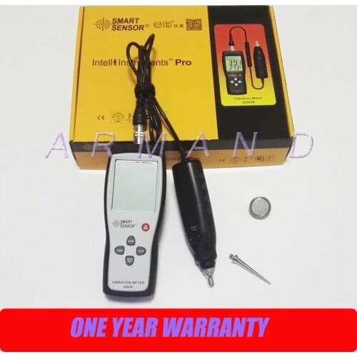 AS63B Digital Vibration Meter Analyzer Detached Probe Vibrometer Gauge 0.1-199.9m/s 10Hz-1KHz