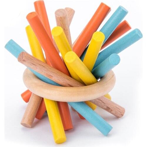 JaheerToy Wooden Educational Toys for Children Boys Building Blocks Montessori Baby Kids Gifts