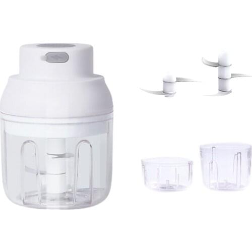 Electric Garlic Masher Mini USB Charging Crusher Chopper Pepper Chili Vegetable Nuts Meat Grinder Blender