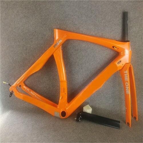 In stock ALL Orange RB1K THE ONE Sliver logo Carbon Road Bike Frame bicycle cycling frameset glossy bb86