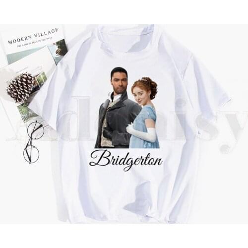 Bridgerton Lady Whistledown Watercolor Artwork Tshirt Hip Hop Girl Print Top Tees Harajuku Tshirts Men Fashion Summer T-shirts