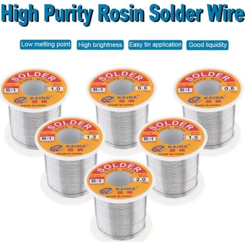 KAINA Welding Wire 0.6/0.8/1.0/1.2/1.5/2.0mm Solder Tin 350g 63/67 Solder Wire Low Melting Point for Electric Soldering Iron