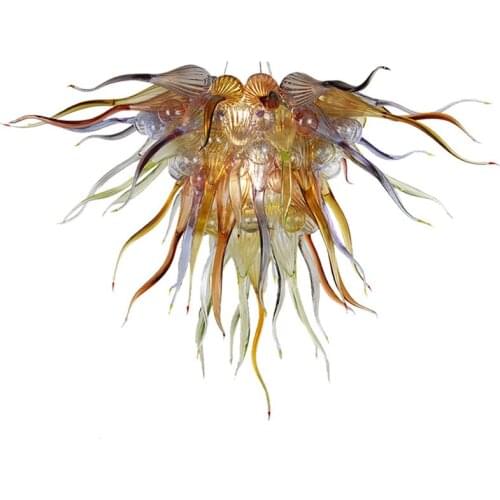 Classic Lighting Murano Glass Chandelier Light Fixture LED Lustre Indoor Home Hotel Chandeliers 70 by 60 CM