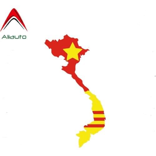 Aliauto Creative Funny Car Sticker Vietnam Country South Automobile Styling Flag Map Sunscreen Reflective Decal,14cm*5cm
