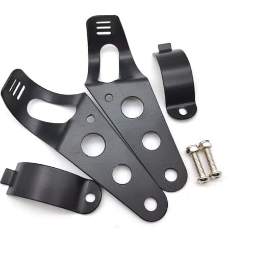 Motorcycle Headlight Mount Brackets Fork Ear Headlamp Holder Adjust Motor Fork Black