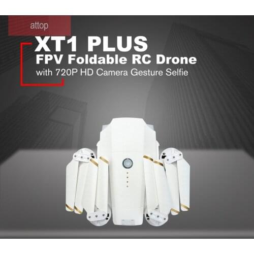 Attop XT1 PLUS 2.4G FPV with 720P/1080P Wide Angle Camera Gesture Selfie Long Flight Foldable RC Quadcopter Drone Altitude Hold