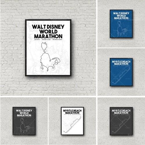 2020 marathon route marathon map art, marathon print art poster